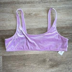 NWT Kendall + Kylie Velvet bikini top